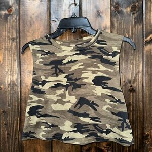 Camouflage Sleeveless Crop Top